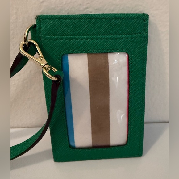 NWOT Kate Spade Saffiano Leather Small Slim Card Holder Green - Picture 2 of 7